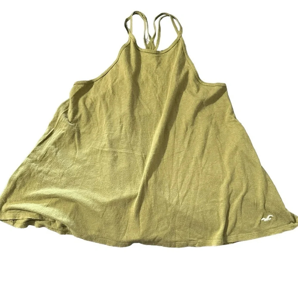 Hollister women's olive flowy tank size small